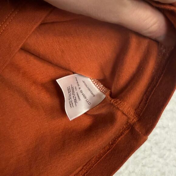 Veronica Beard Scoop Neck Puff Sleeve T Shirt Top Rust Orange Large - Picture 4 of 7